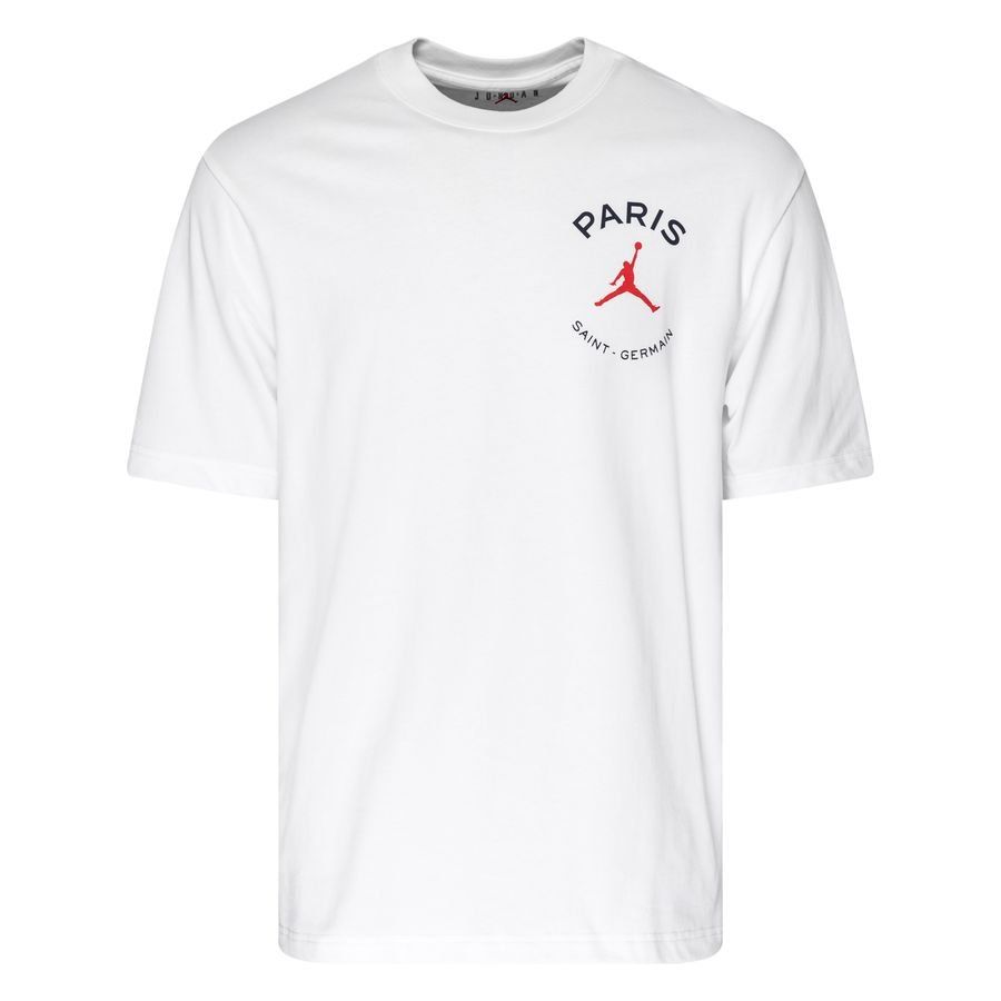 Paris Saint Germain T-Shirt Logo Jordan x PSG - White - Men's-SoccerKits Hub | Buy Soccer Jerseys Online